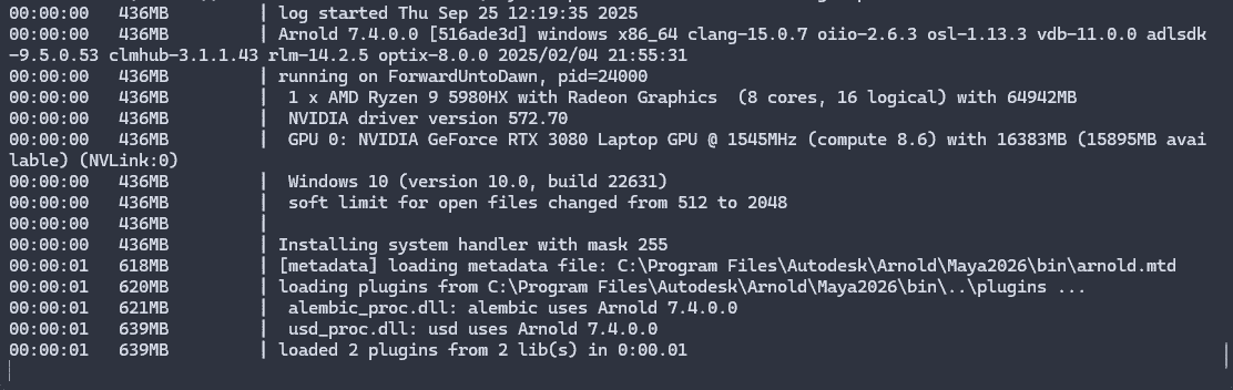 Batch Mode Terminal Output Example GIF